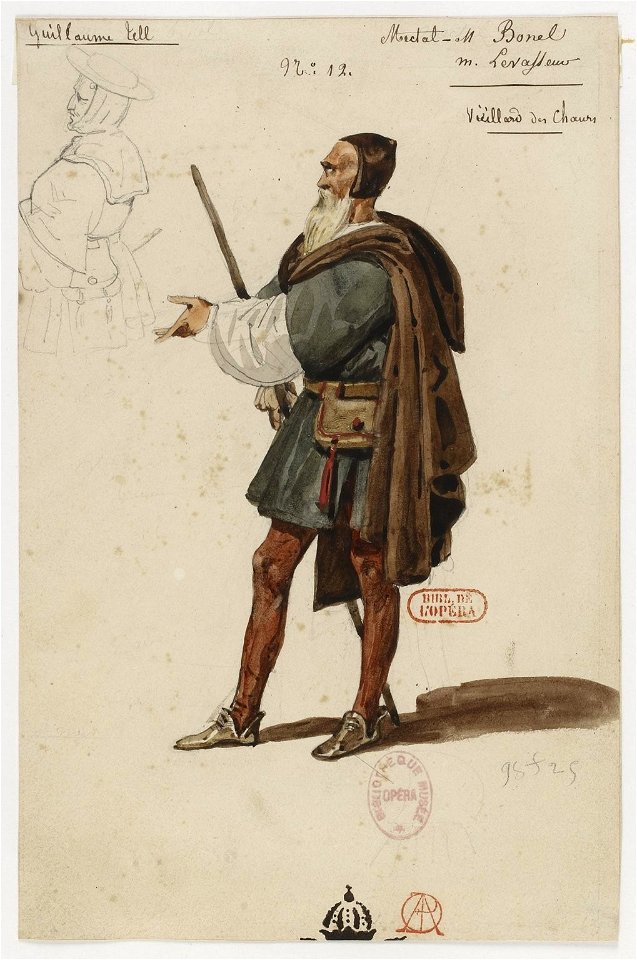 Hipollyte Lecomte - Guillaume Tell - No. 12 Melcthal (M. Bonel, M. Levasseur, vieillard des choeurs)
