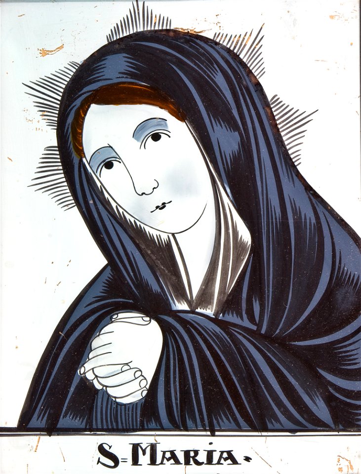Hinterglasbild Maria Sandl