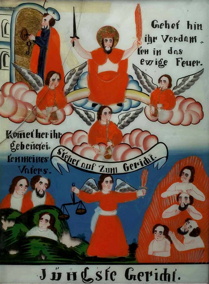 Hinterglasbild Jüngste Gericht