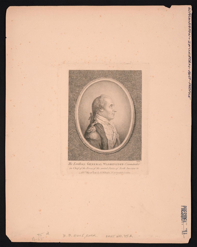 His excellency general Washington commander in chief of the forces of the united States of North America etc. - B.B.E. LCCN2012647509