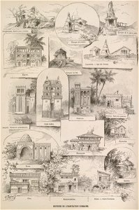 Histoire de l'habitation humaine, Constructions édifiées par Charles Garnier A. Free illustration for personal and commercial use.