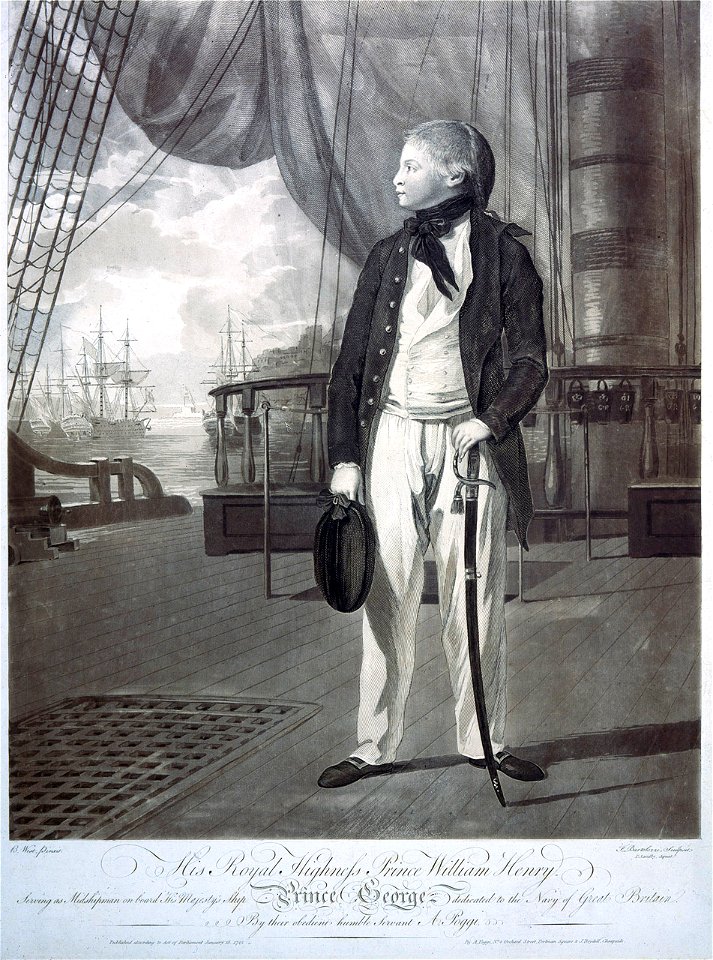 His Royal Highness Prince William Henry, Serving as Midshipman on board His Majesty's Ship Prince George B0076 PAH5531