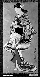 Hishikawa Moronobu - Standing Beauty - 29.100.454 - Metropolitan Museum of Art