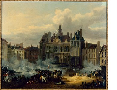 Hippolyte Lecomte - Assaut de l'Hôtel de Ville, le 28 juillet 1830 - P2652 - Musée Carnavalet