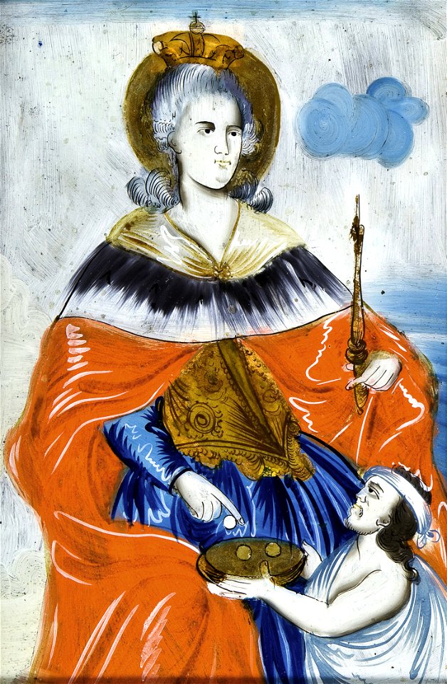 Hinterglasbild Hl Elisabeth