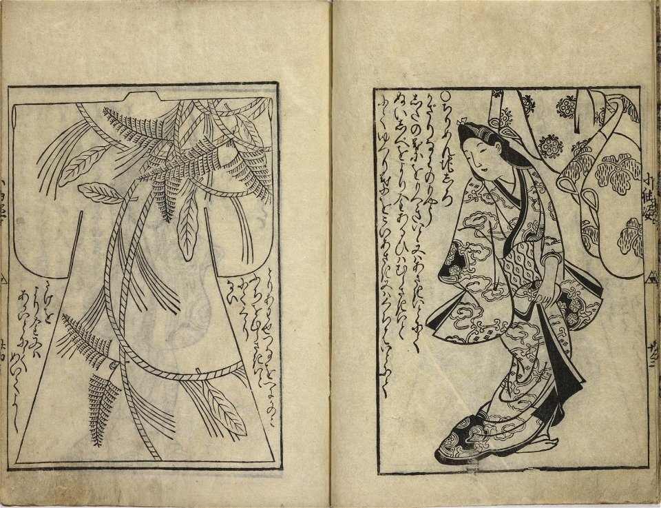 Hishikawa Moronobu, Kosode no sugatami, Edo period, Freer gallery of Art