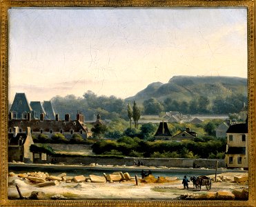 Hippolyte-Benjamin Adam - Vue de L'hôpital Saint-Louis et des Buttes-Chaumont - P1691 - Musée Carnavalet