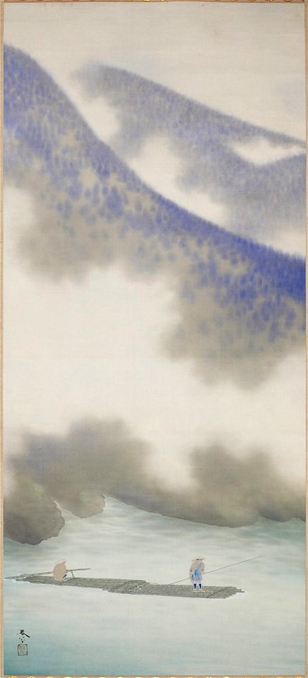 Hishida Shunsō - Fisherman in a Mist-Enshrouded Landscape - 1984.259 - Harvard Art Museums