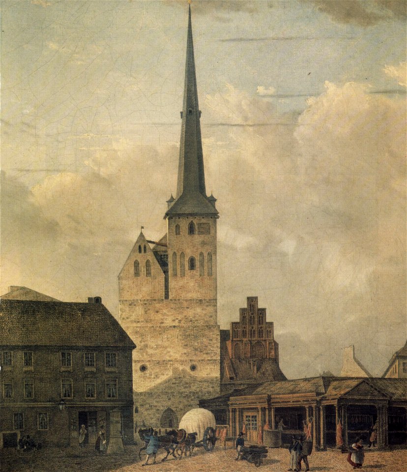 Johann Heinrich Hintze - Berlin, Nikolaikirche von Westen