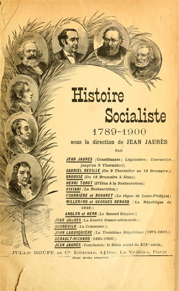 Histoire socialiste (Jaurès) affiche