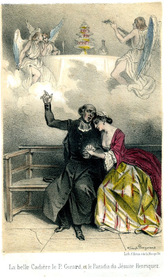 Histoire des Jésuites II p288 La belle Cadière, le P. Girard et le Paradis du Jésuite Henriquez par T Fragonard