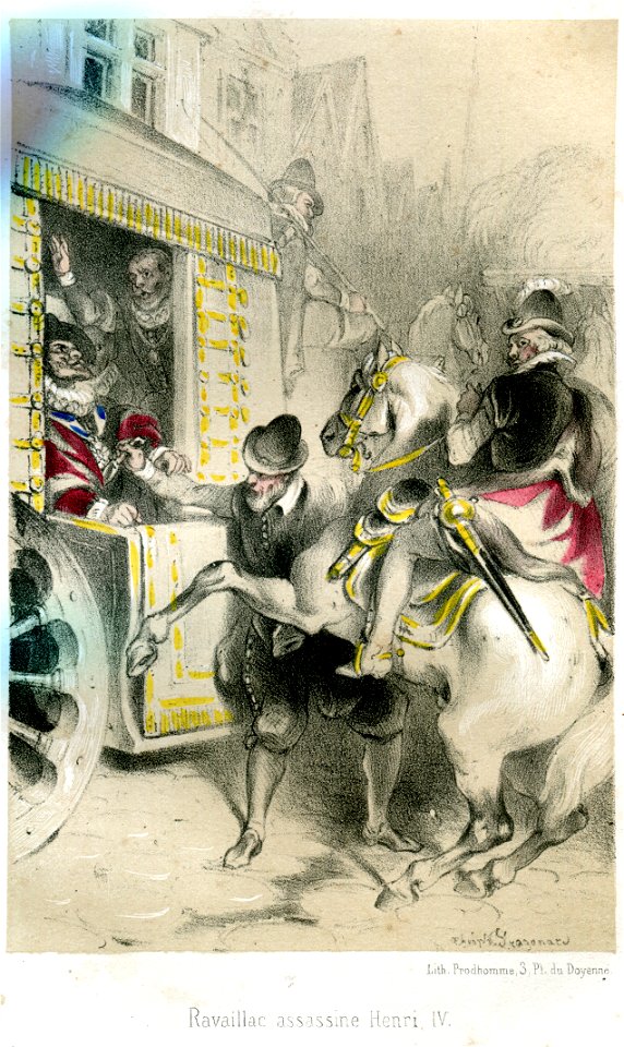 Histoire des Jésuites II p102 Ravaillac assassine Henri IV par T Fragonard