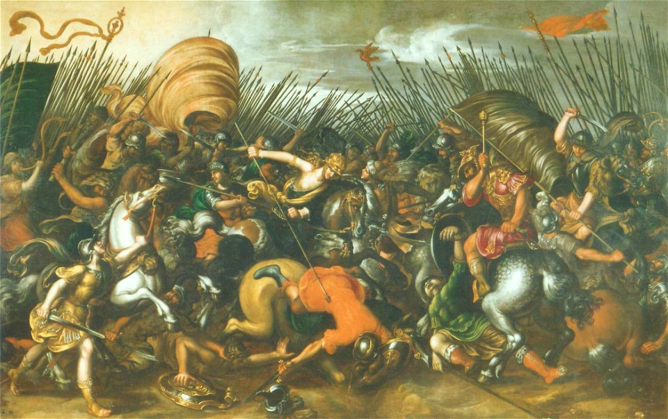 Historias de la Guerra de Troya, combate de las Amazonas (Palacio del Senado de España)