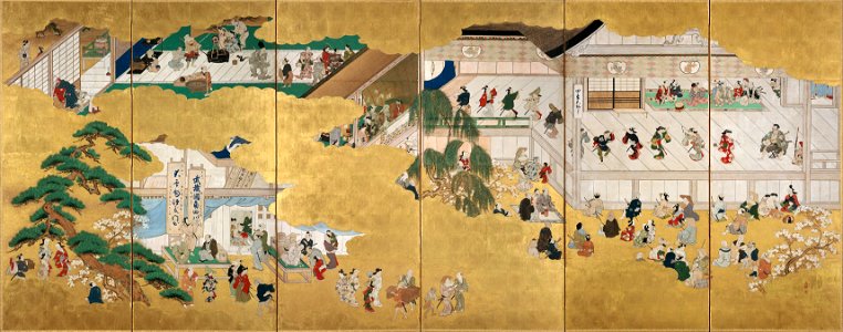 Hishikawa Moronobu - Scenes from the Nakamura Kabuki Theater - Google Art Project