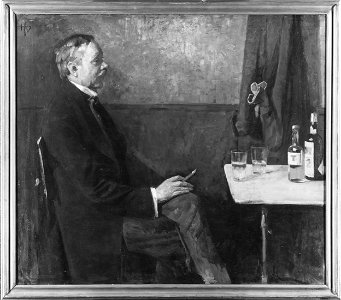Hjalmar Söderberg (1869-1941), författare, kritiker, gift med 1. Märta Abenius, 2. Emilie Voss - Nationalmuseum - 40032
