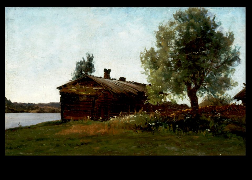 Hjalmar Munsterhjelm - Ukon tupa, aihe Tuuloksesta - A II 1099 - Finnish National Gallery