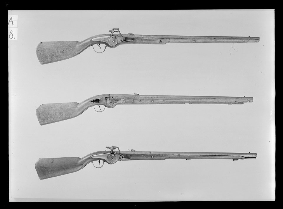 Hjullåskarbin, Sverige, 1680-tal, med drag överensstämmande med karbin m:1683 och 1696 - Livrustkammaren - 69302