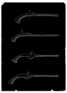 Hjullås-flintlåspistoler - Livrustkammaren - 68779-negative