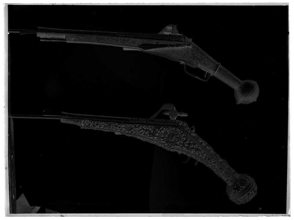 Hjullåspistoler - Livrustkammaren - 17121-negative