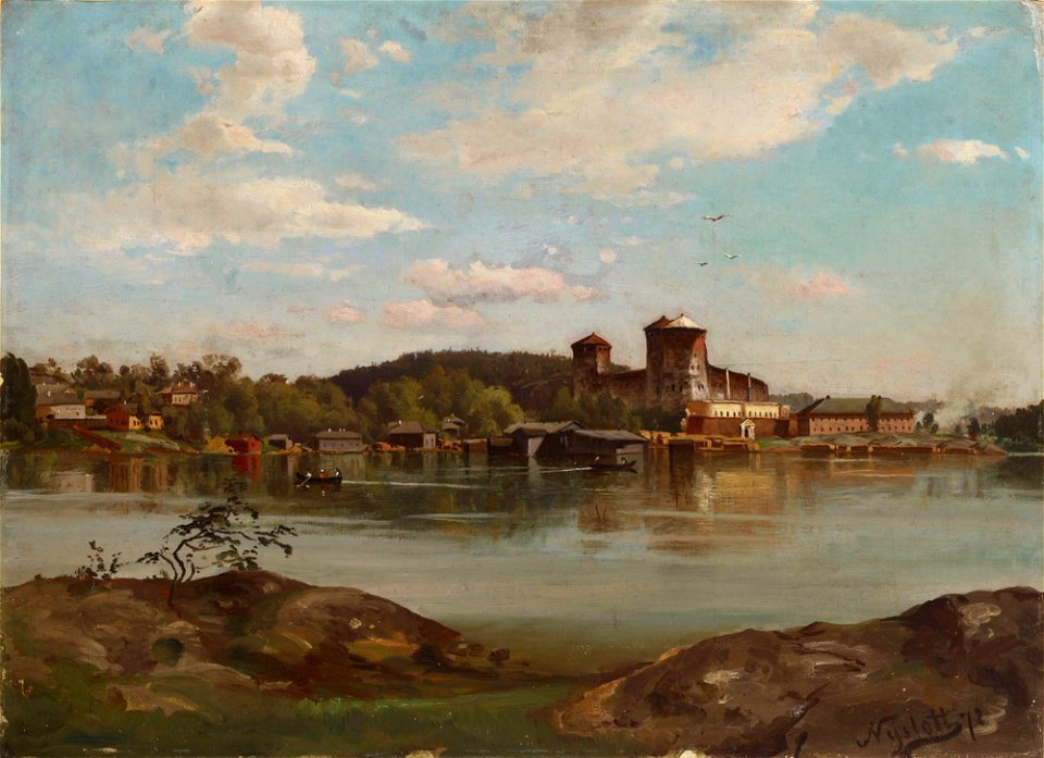 Hjalmar Munsterhjelm - Olavinlinna, luonnos - A II 865-5 - Finnish National Gallery