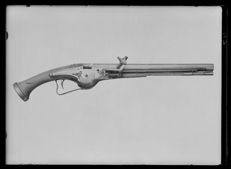 Hjullåspistol, Holland eller Baltikum ca 1630. Gustav II Adolfs pistoler vid Lützen 1632 - Livrustkammaren - 944