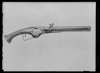 Hjullåspistol, Holland eller Baltikum ca 1630. Gustav II Adolfs pistoler vid Lützen 1632 - Livrustkammaren - 929