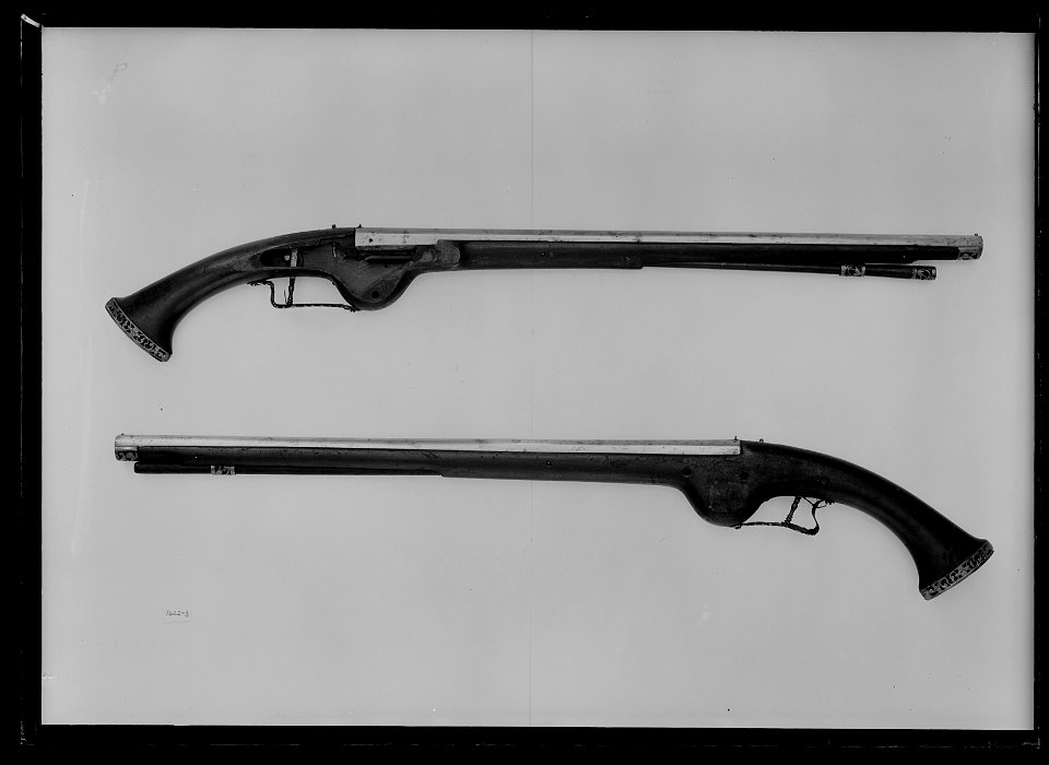 Hjullåspistol utan lås, Nederländerna ca 1650 - Livrustkammaren - 51934