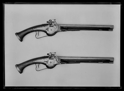 Hjullåspistol, Holland eller Baltikum ca 1630. Gustav II Adolfs pistoler vid Lützen 1632 - Livrustkammaren - 68934