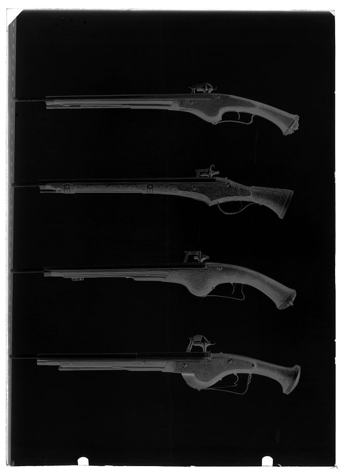 Hjullåspistoler - Livrustkammaren - 25976-negative