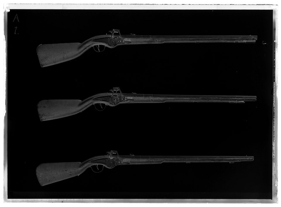 Hjullåskarbin, Sverige, 1680-tal med drag överensstämmande med karbin m: 1683 och 1696, enl.inv - Livrustkammaren - 35110-negative