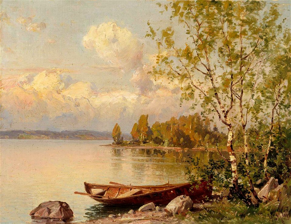 Hjalmar Munsterhjelm - Still Summer Evening, a View from Häme - A-2002-594 - Finnish National Gallery
