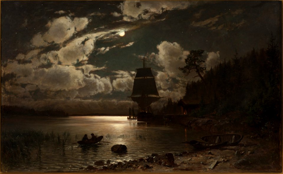 Hjalmar Munsterhjelm - Moonlight in Bärosund