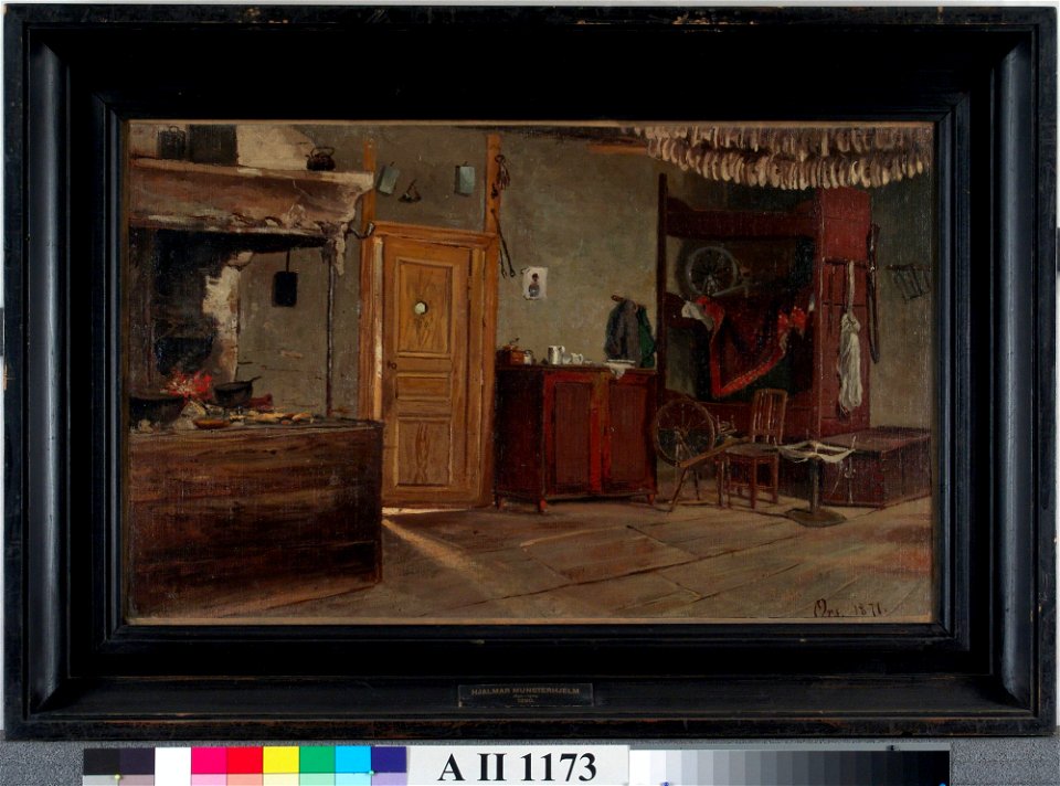 Hjalmar Munsterhjelm - Tuvan sisäkuva - A II 1173 - Finnish National Gallery