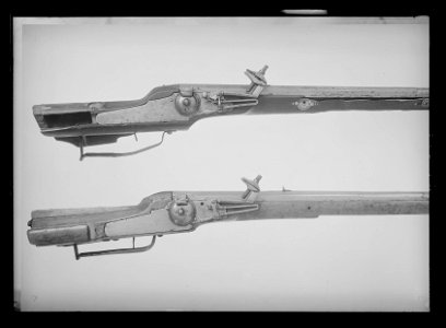 Hjullåsbössa, s.k. Holsteinsk hake, Danmark, pipan daterad 1604, i inv.1655 kallad hagelbössa - Livrustkammaren - 61241