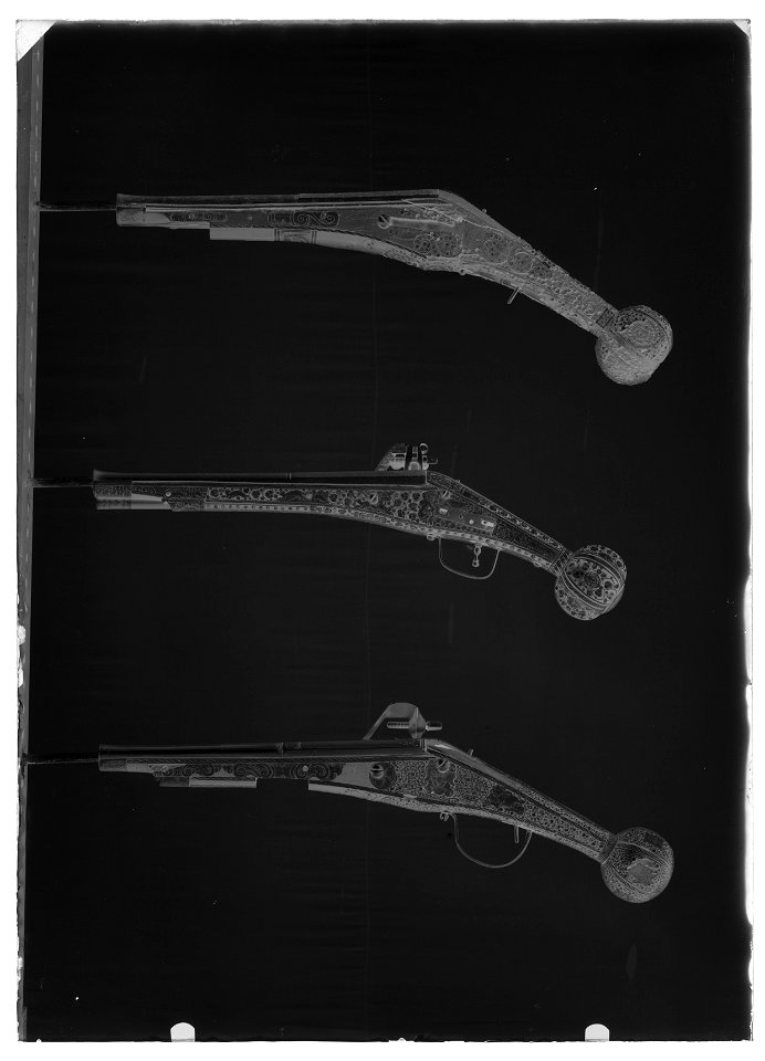 Hjullåspistoler - Livrustkammaren - 17409-negative