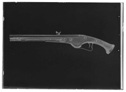 Hjullåspistol, Holland eller Baltikum ca 1630. Gustav II Adolfs pistoler vid Lützen 1632 - Livrustkammaren - 77926-negative