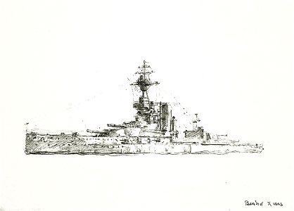 HMS 'Benbow' at Christmas, 1918 RMG PV2761