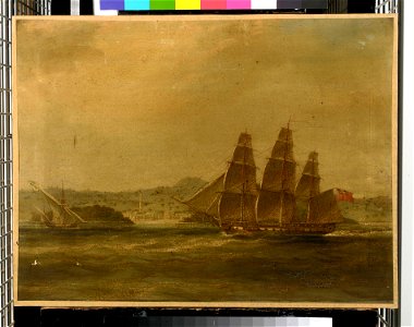 HMS Mercury takes La Pugliese in Barletta, 7 September 1809 RMG BHC0592