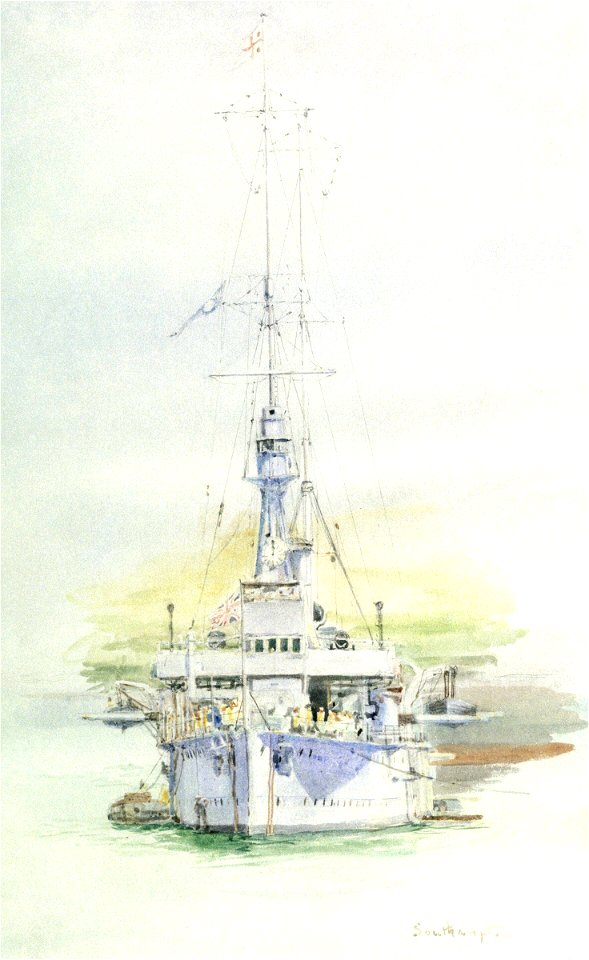 HMS 'Southampton', as flagship of the 7th Light Cruise Squadron RMG PW1814