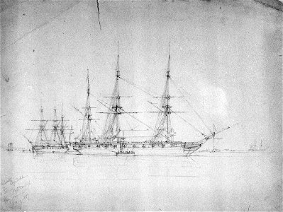 HMS 'Cossack' and 'Tartar', probably on the North American station, January 1857 RMG PW5699
