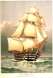 HMS Victoria 121 guns (The last three-decker-launched in 1859) RMG PU6217