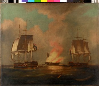 HMS Implacable and Centaur, 27 August 1808 RMG BHC0587