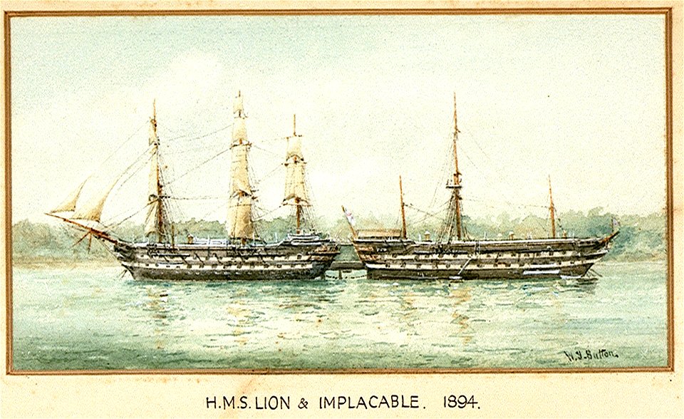 HMS Lion and Implacable 1894 RMG PU6190