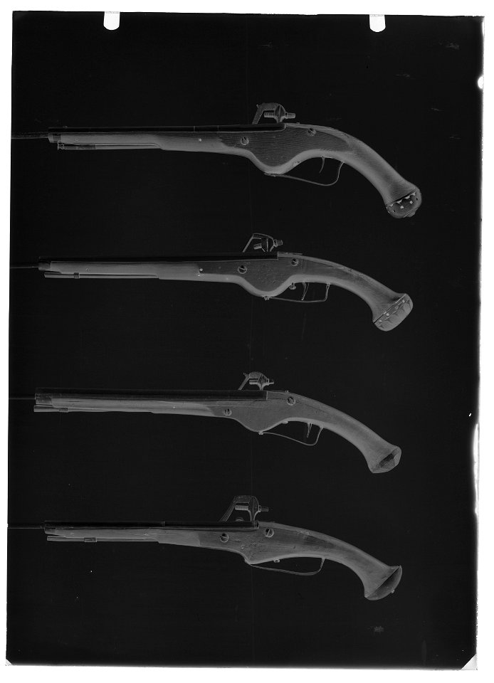 Hjullåspistoler - Livrustkammaren - 77337-negative