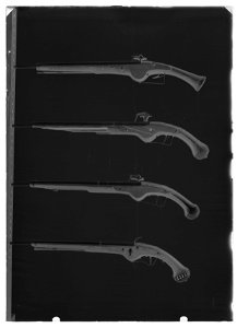 Hjullåspistoler - Livrustkammaren - 8851-negative