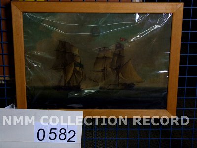 HMS 'Sappho' capturing the Danish brig 'Admiral Jawl', 2 March 1808- ships engaged RMG RP6224