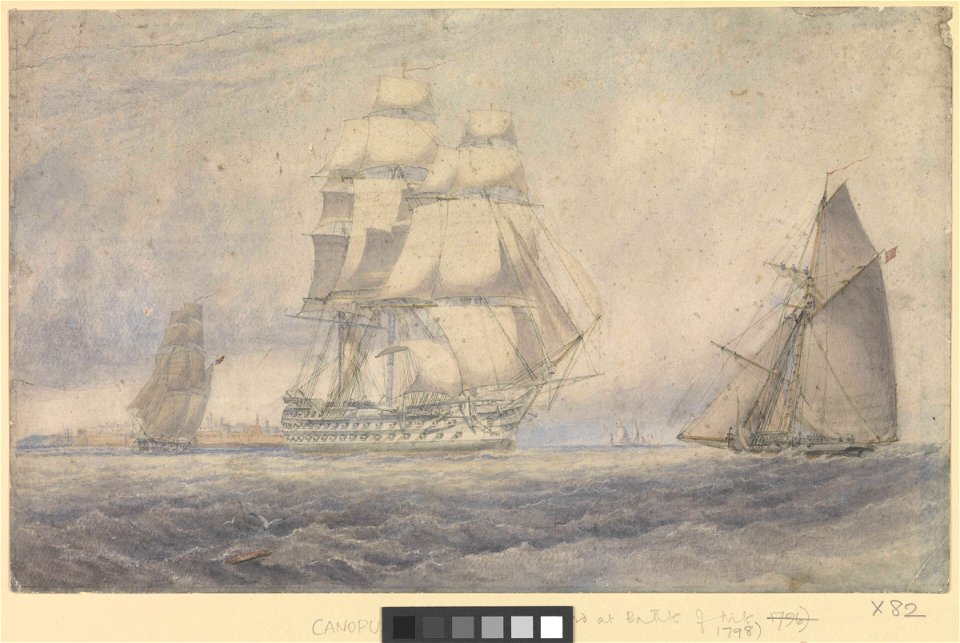 HMS Canopus (ex Franklin captured at Battle of Nile 1798) RMG PW7991