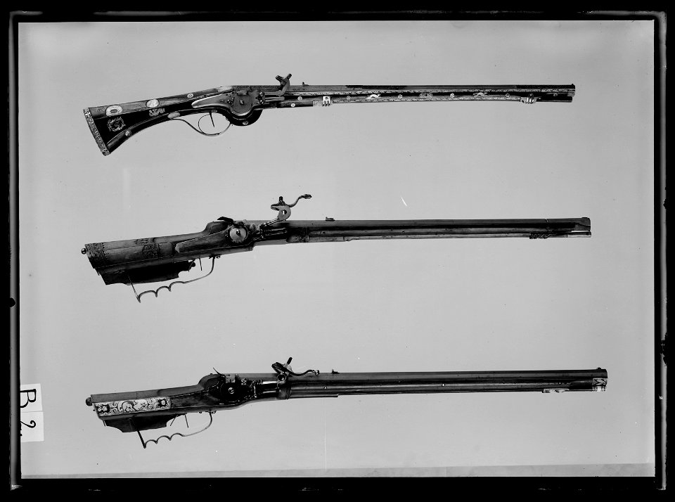 Hjullåsstudsare, Sachsen (Thüringen), ca 1635 - Livrustkammaren - 43671