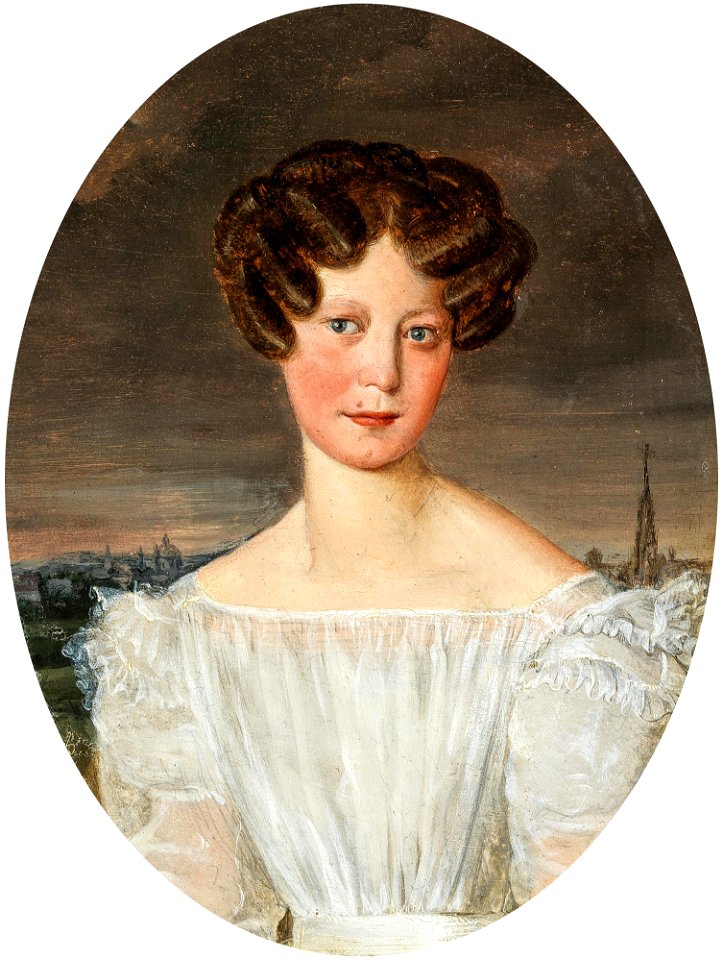Hoch Bildnis Anna Margarethe Demel 1829