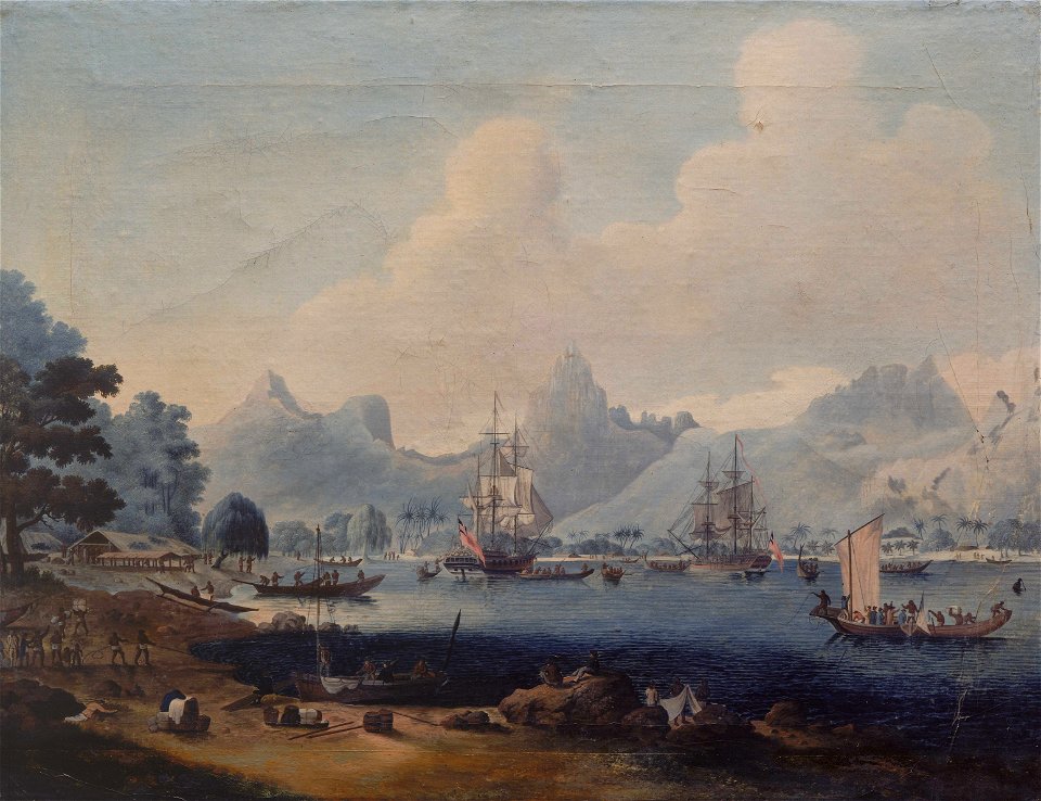 HMS Resolution and Discovery at Morea RMG BHC1896
